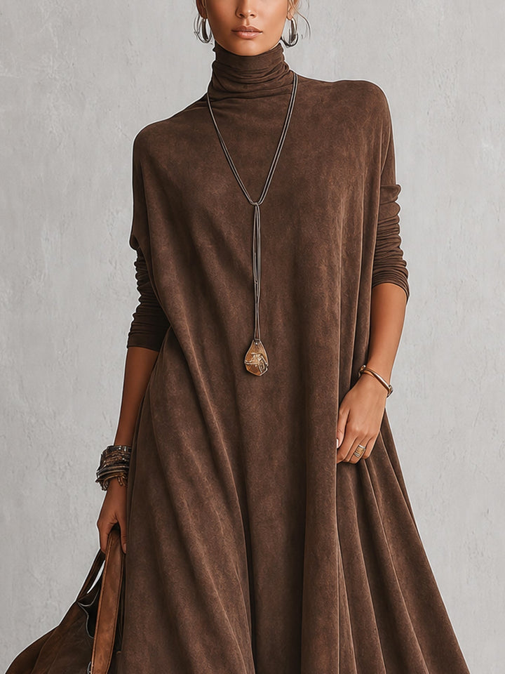 Gretta - Soft-Touch-Maxikleid mit Spitzenbesatz