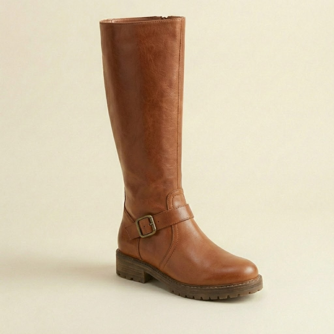 Estera - elegante Stiefeletten mit doppeltem Reißverschluss und Blockabsatz