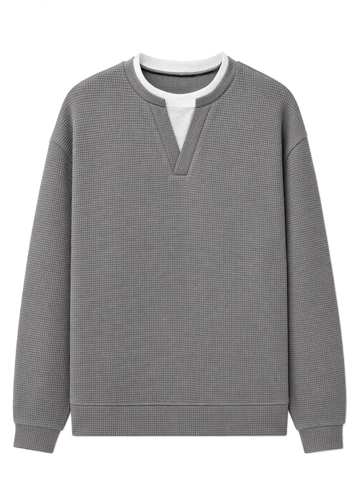 Oswald - Waffelstruktur-Langarmshirt