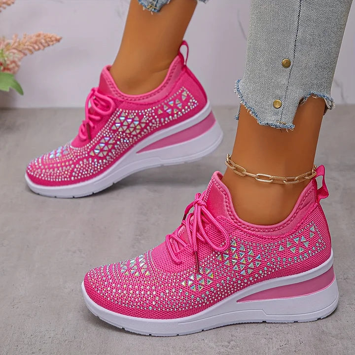 Lilia - strassbesetzter Keilsneaker