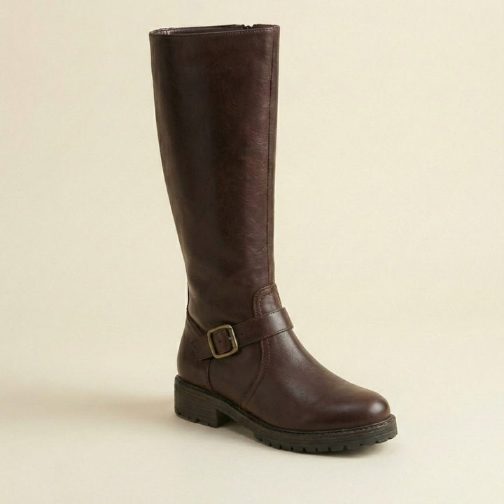 Estera - elegante Stiefeletten mit doppeltem Reißverschluss und Blockabsatz