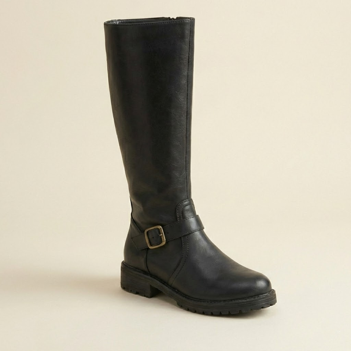 Estera - elegante Stiefeletten mit doppeltem Reißverschluss und Blockabsatz