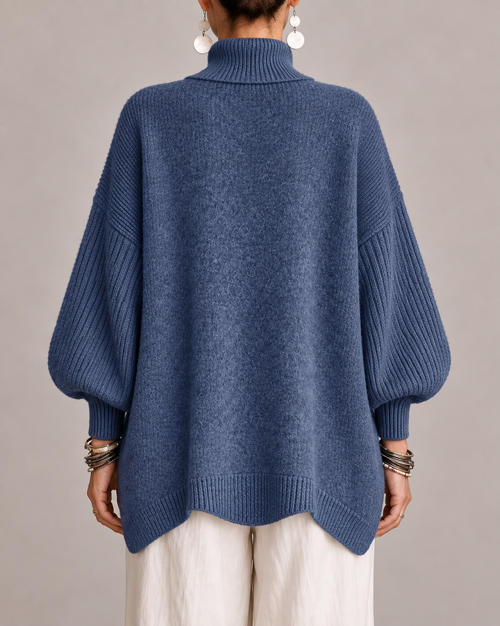 Aislin - Oversize-Strickpullover mit Rollkragen