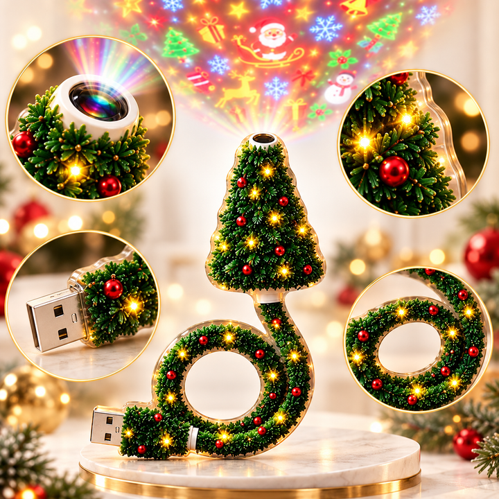 Festelle - LED-Projektionsleuchte für den Christbaum