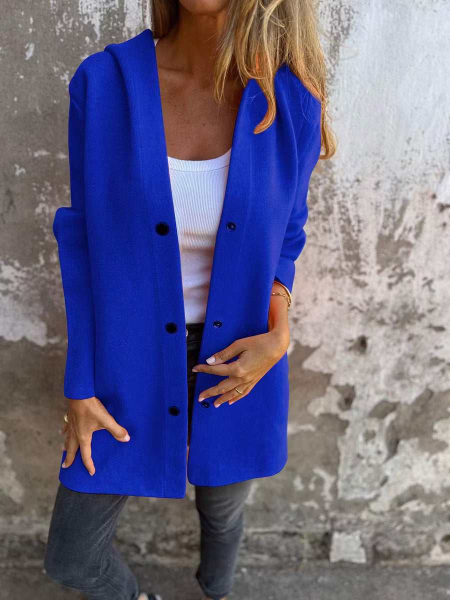 Aloura - Legerer Kapuzen-Cardigan mit Knopfleiste