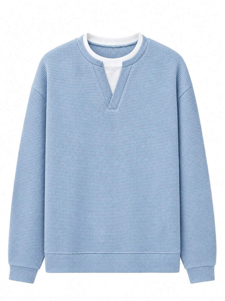 Oswald - Waffelstruktur-Langarmshirt
