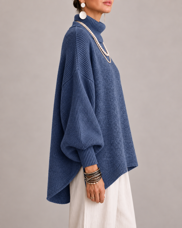 Aislin - Oversize-Strickpullover mit Rollkragen