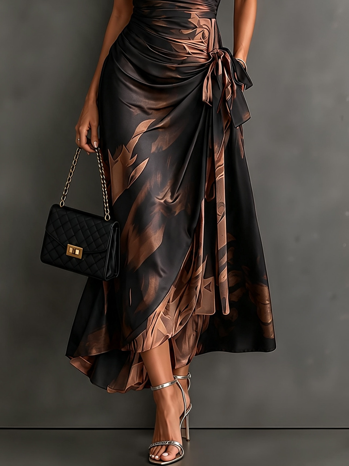 Aila - Soft-Touch Maxi-Wickelkleid