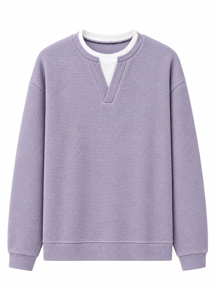 Oswald - Waffelstruktur-Langarmshirt
