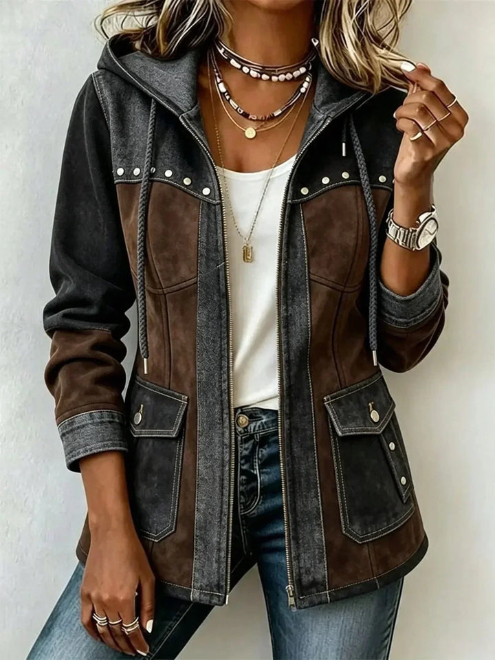 Keeley - Kapuzenjacke mit Kontrasteinsätzen