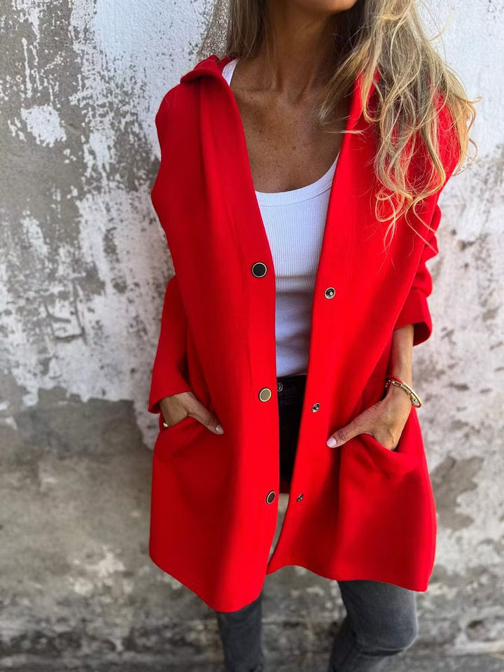 Aloura - Legerer Kapuzen-Cardigan mit Knopfleiste