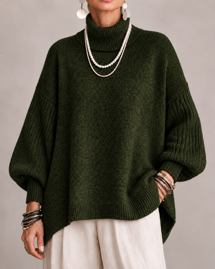Aislin - Oversize-Strickpullover mit Rollkragen