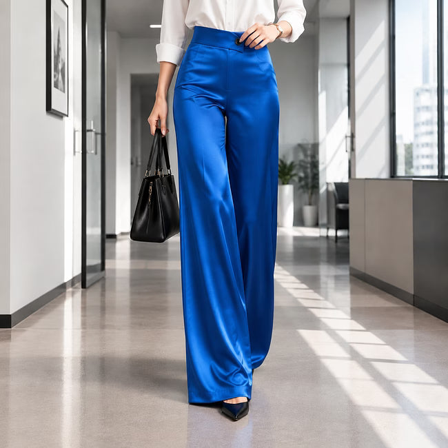 Esmae - Glänzende Wide-Leg-Hose