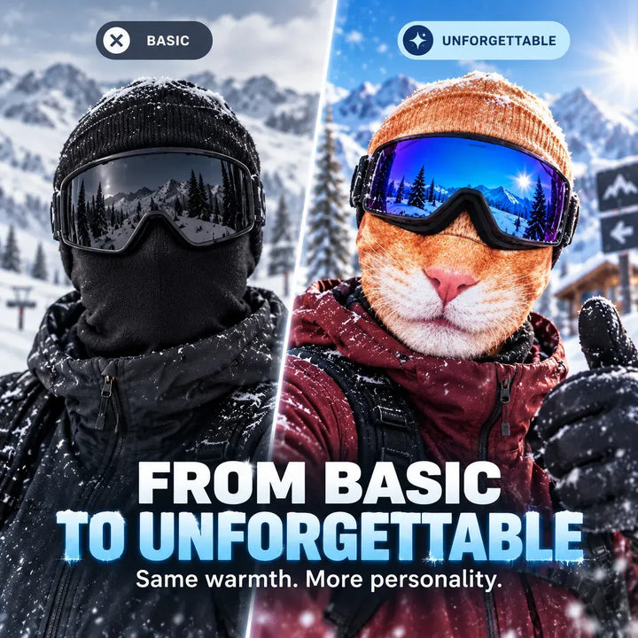 Hadren - Soft-Touch-Balaclava mit Tiergesicht