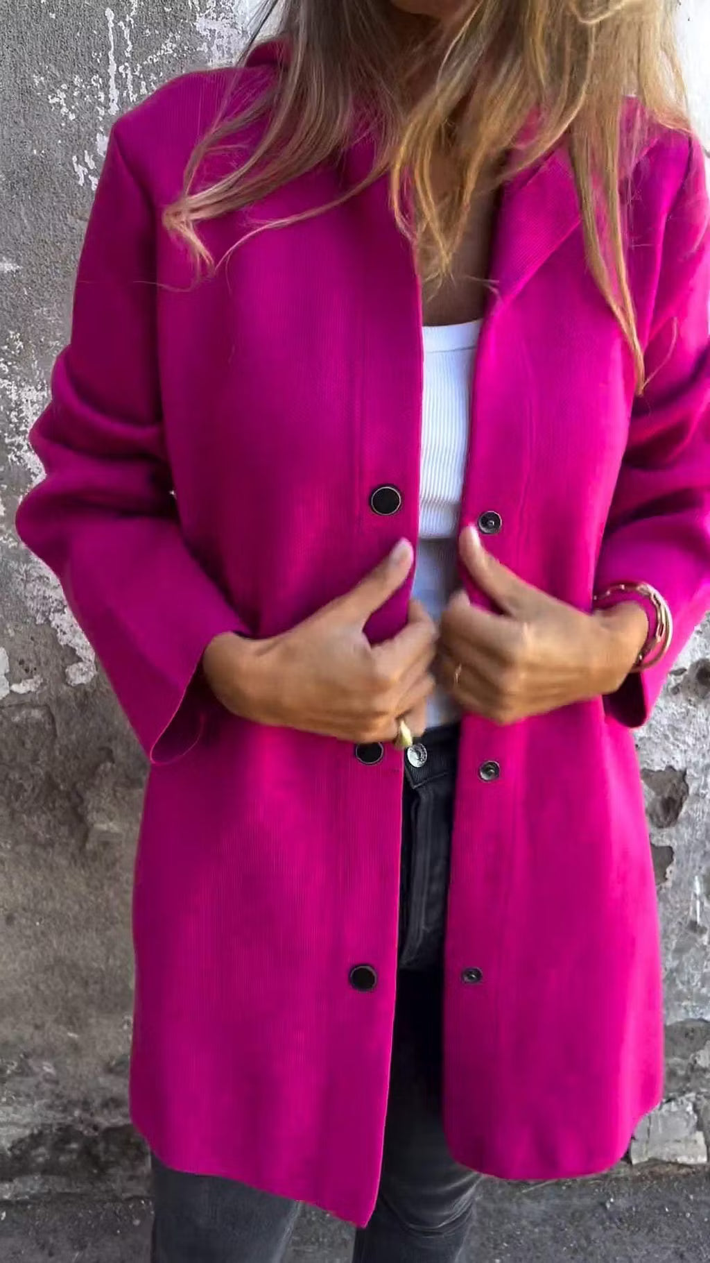 Aloura - Legerer Kapuzen-Cardigan mit Knopfleiste