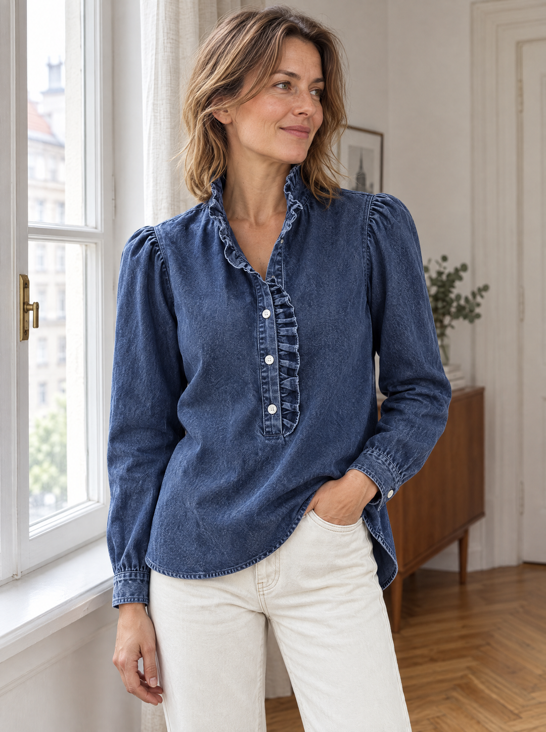 Brinna - Bluse mit zarten Rüschen