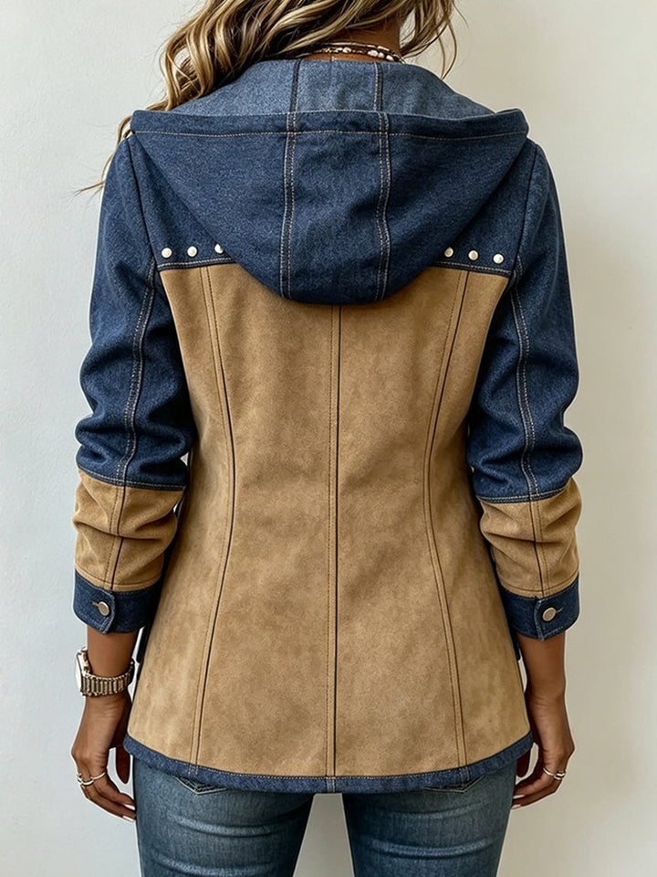 Keeley - Kapuzenjacke mit Kontrasteinsätzen
