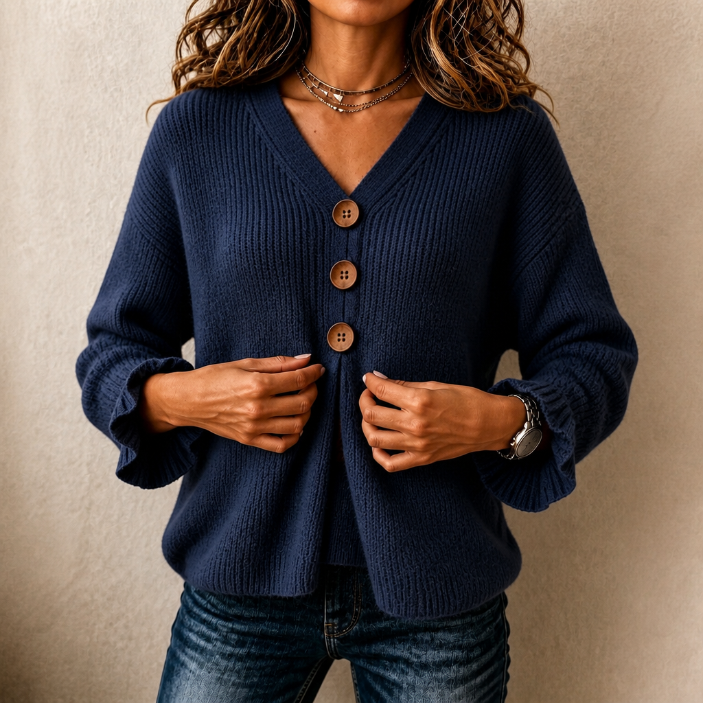 Annelie - Soft-Touch-Pullover mit V-Ausschnitt